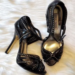 Steve Madden black studded heels
